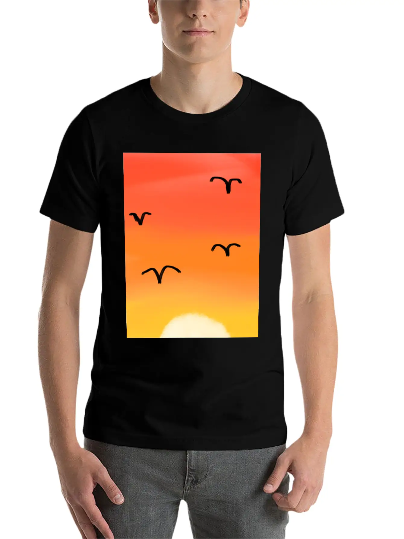 Sunset Stylish Everyday T-Shirt – Unisex Basic Cotton Tee