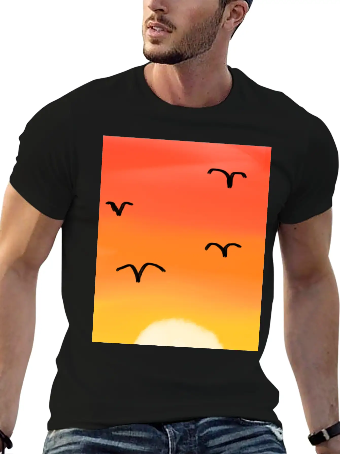 Sunset Stylish Everyday T-Shirt – Unisex Basic Cotton Tee