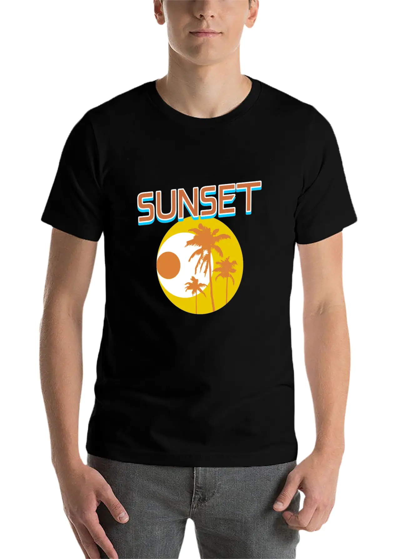 Sunset Unisex Short Sleeve Soft Cotton T-Shirt – Casual Everyday Wear