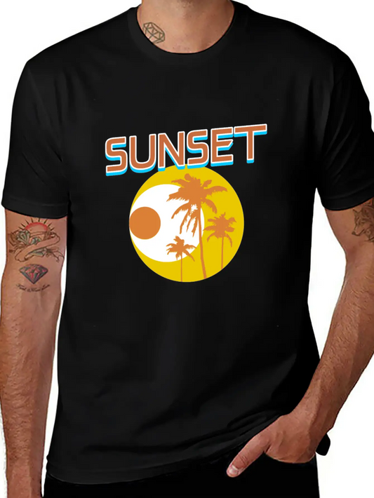 Sunset Unisex Short Sleeve Soft Cotton T-Shirt – Casual Everyday Wear