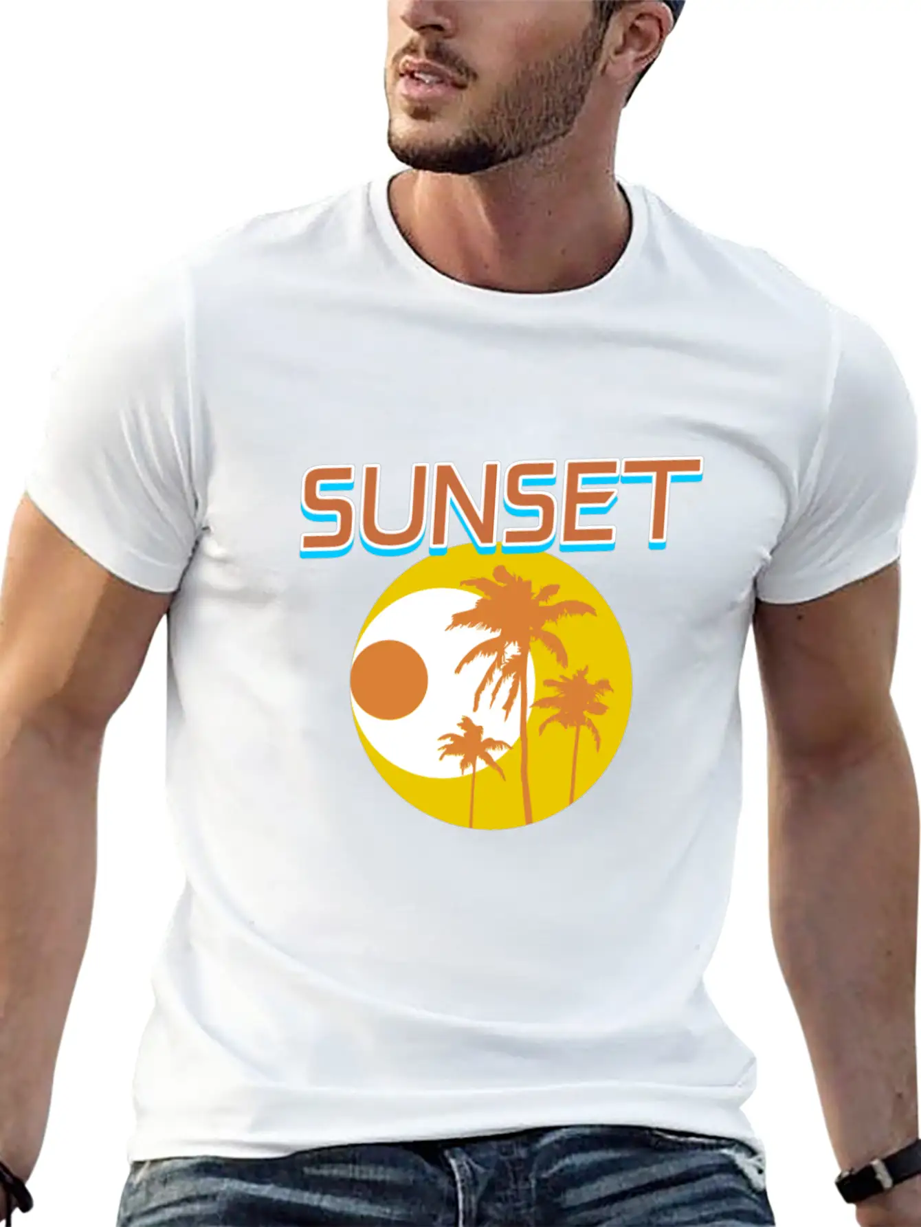 Sunset Unisex Short Sleeve Soft Cotton T-Shirt – Casual Everyday Wear