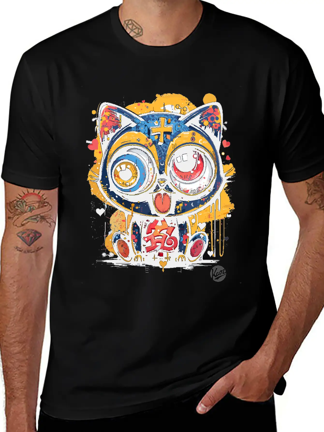 Super Crazy Cool Graffiti Cat Timeless Short Sleeve Tee – Comfy And Minimalist Design