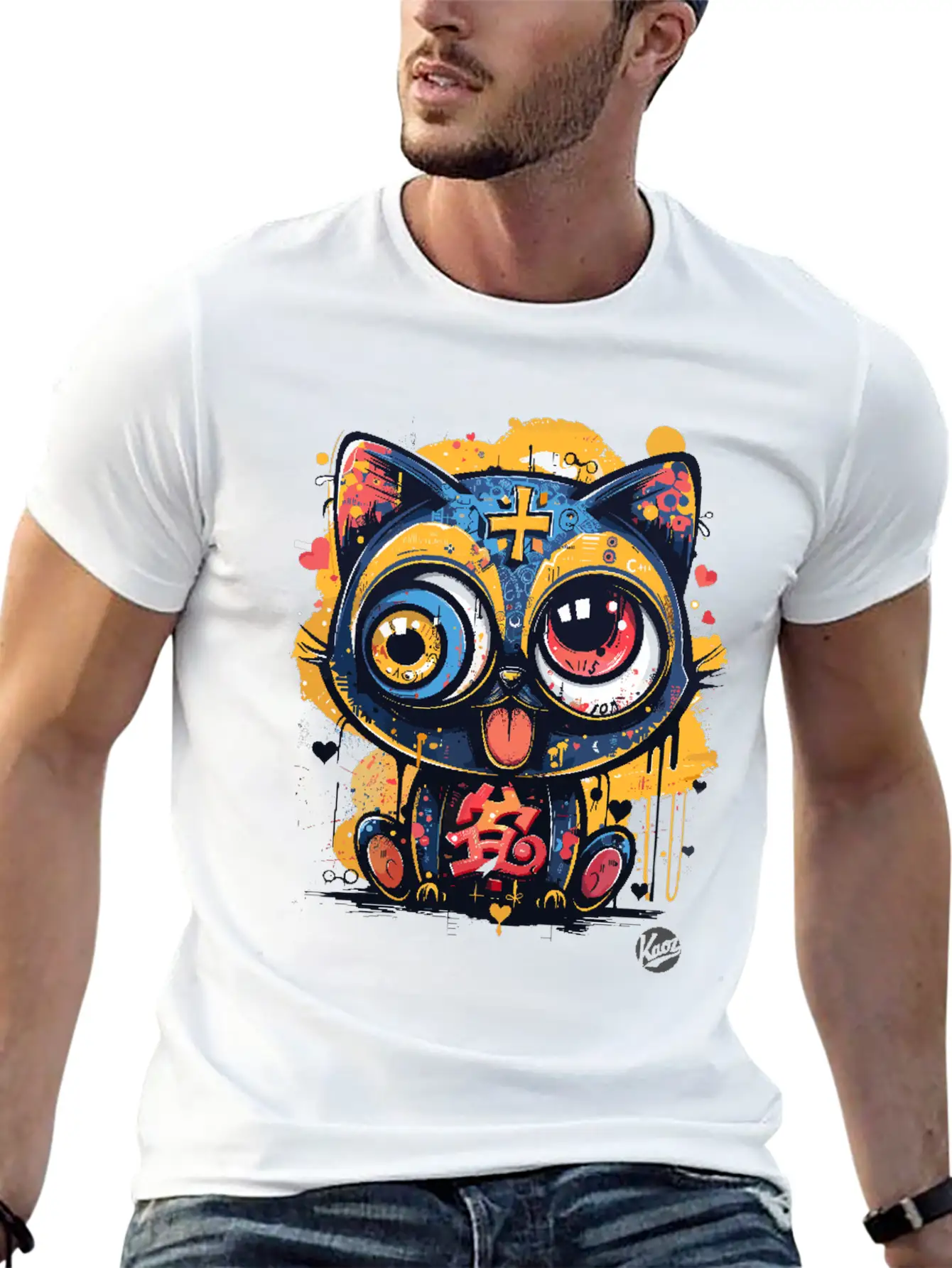 Super Crazy Cool Graffiti Cat Timeless Short Sleeve Tee – Comfy And Minimalist Design