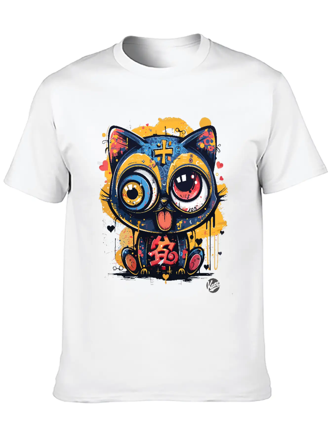 Super Crazy Cool Graffiti Cat Timeless Short Sleeve Tee – Comfy And Minimalist Design