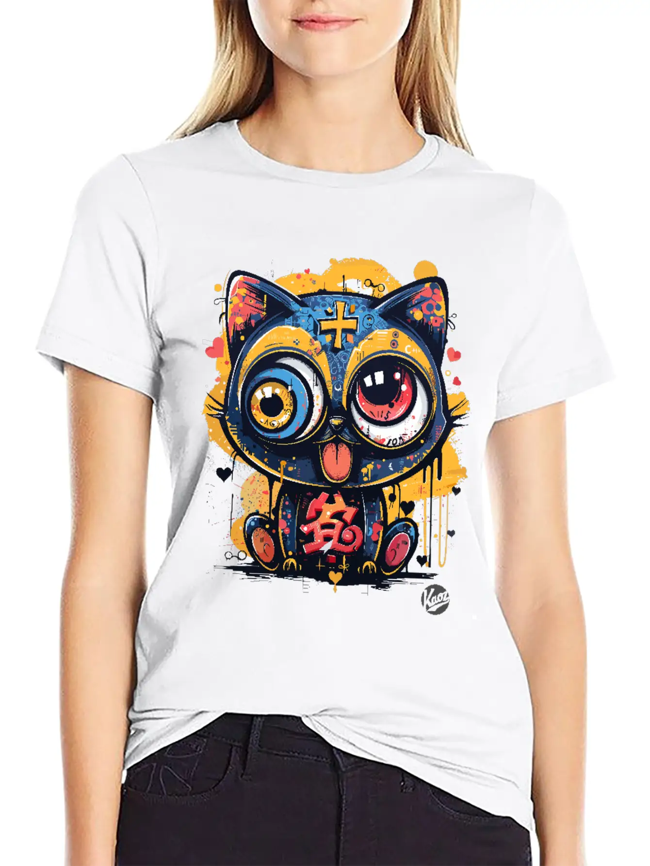 Super Crazy Cool Graffiti Cat Timeless Short Sleeve Tee – Comfy And Minimalist Design