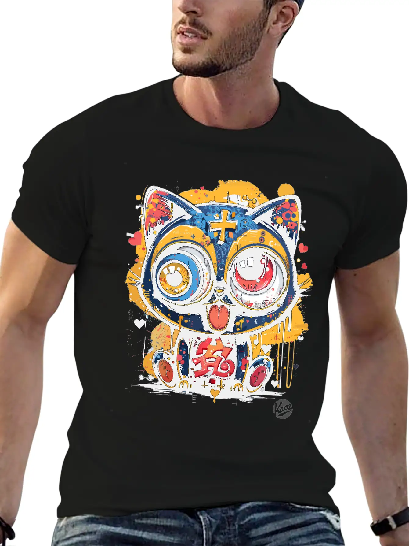 Super Crazy Cool Graffiti Cat Timeless Short Sleeve Tee – Comfy And Minimalist Design