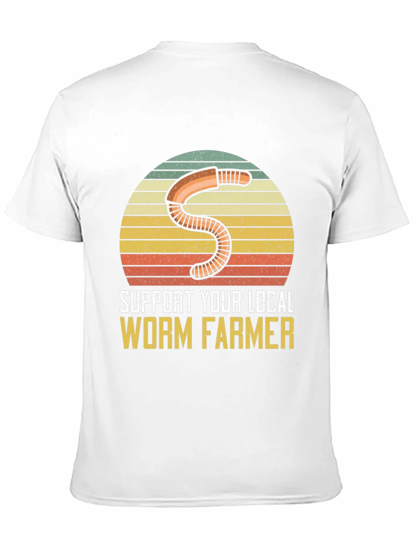 Support Your Local Worm Farmer Compost Unisex Short Sleeve Soft Cotton T-Shirt – Casual Everyday Wear
