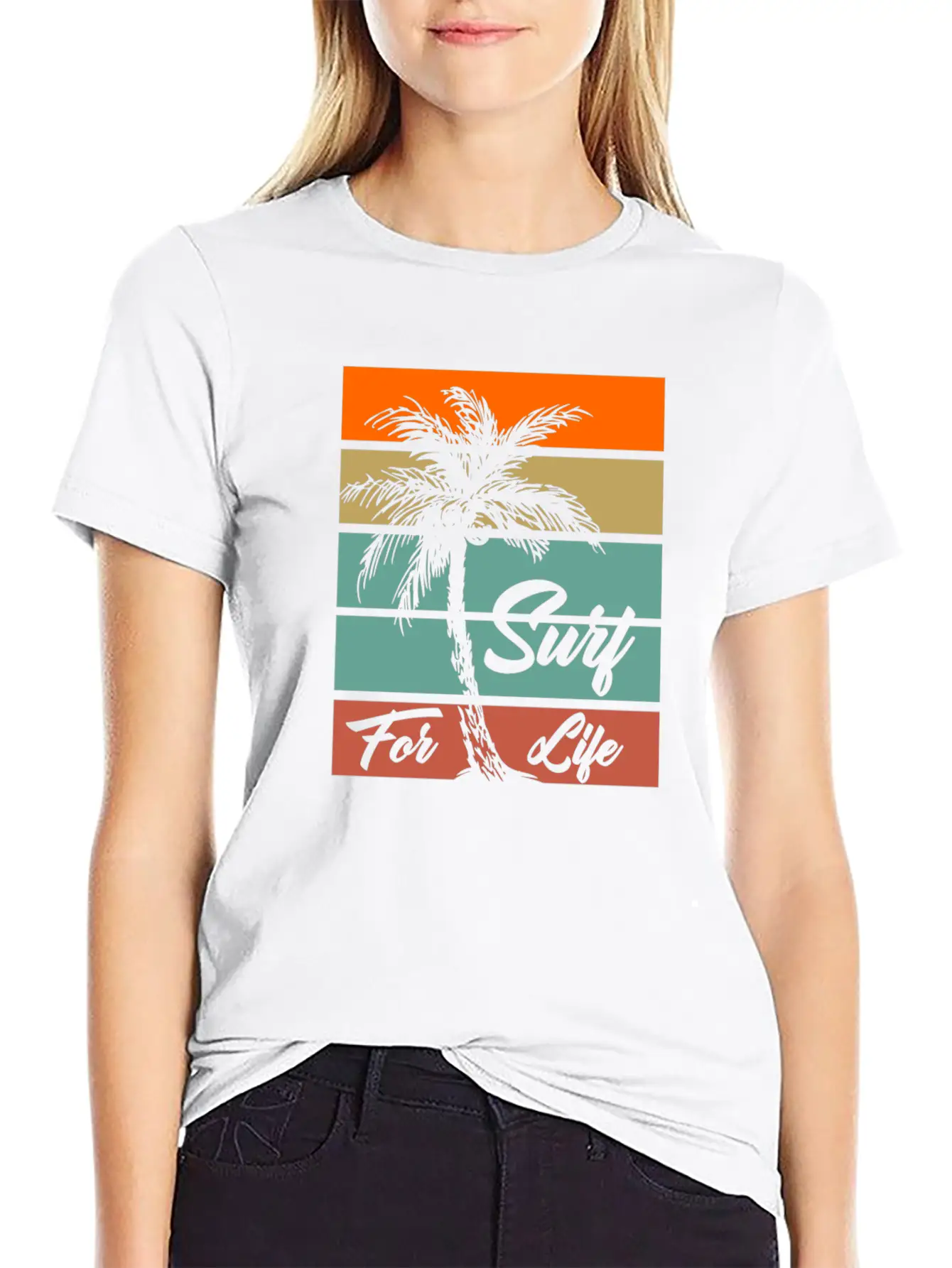 Surf For Life Comfortable Minimalist Graphic Tee – Summer Style Essential