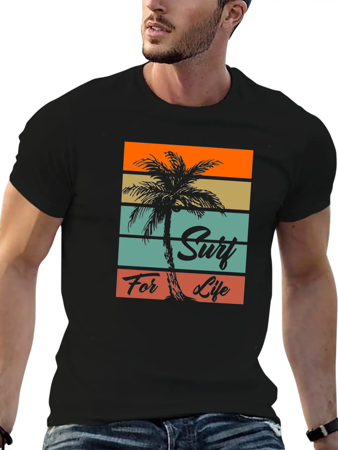 Surf For Life Comfortable Minimalist Graphic Tee – Summer Style Essential
