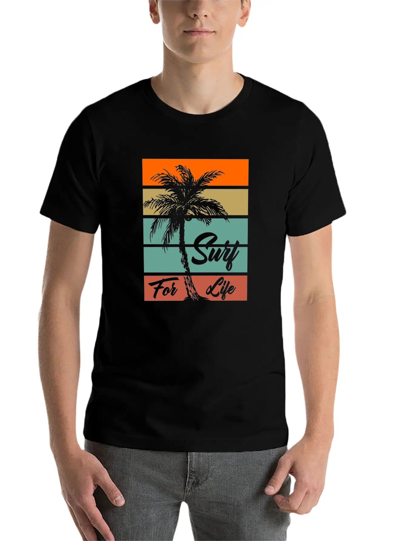 Surf For Life Comfortable Minimalist Graphic Tee – Summer Style Essential