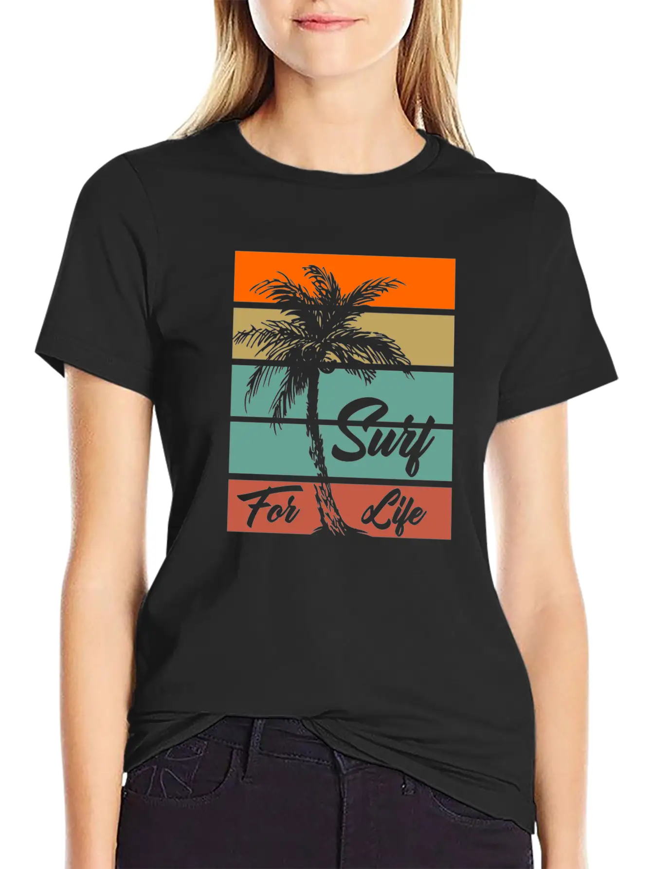 Surf For Life Comfortable Minimalist Graphic Tee – Summer Style Essential