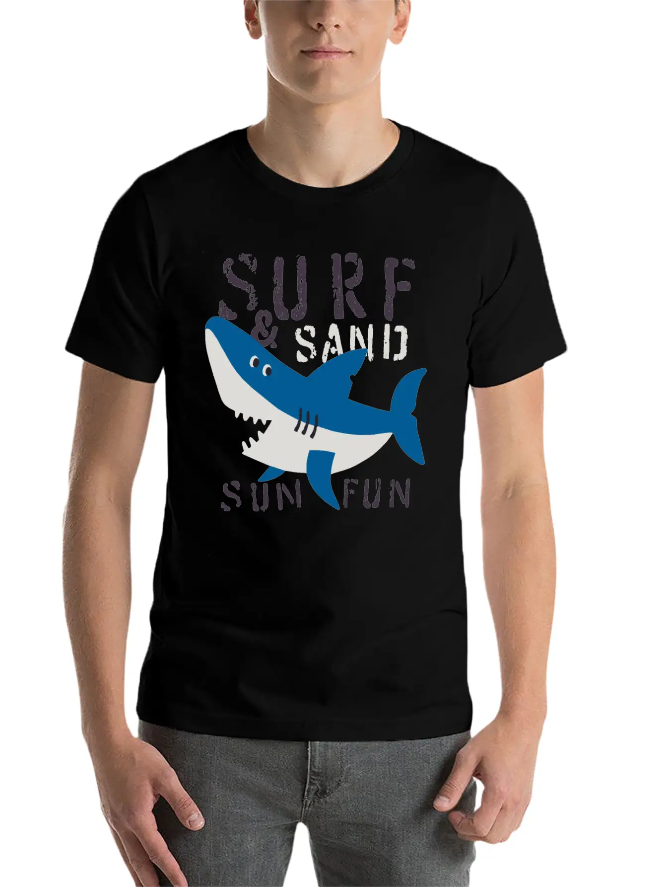 Surf Sand Sun Fun Stylish Everyday T-Shirt – Unisex Basic Cotton Tee