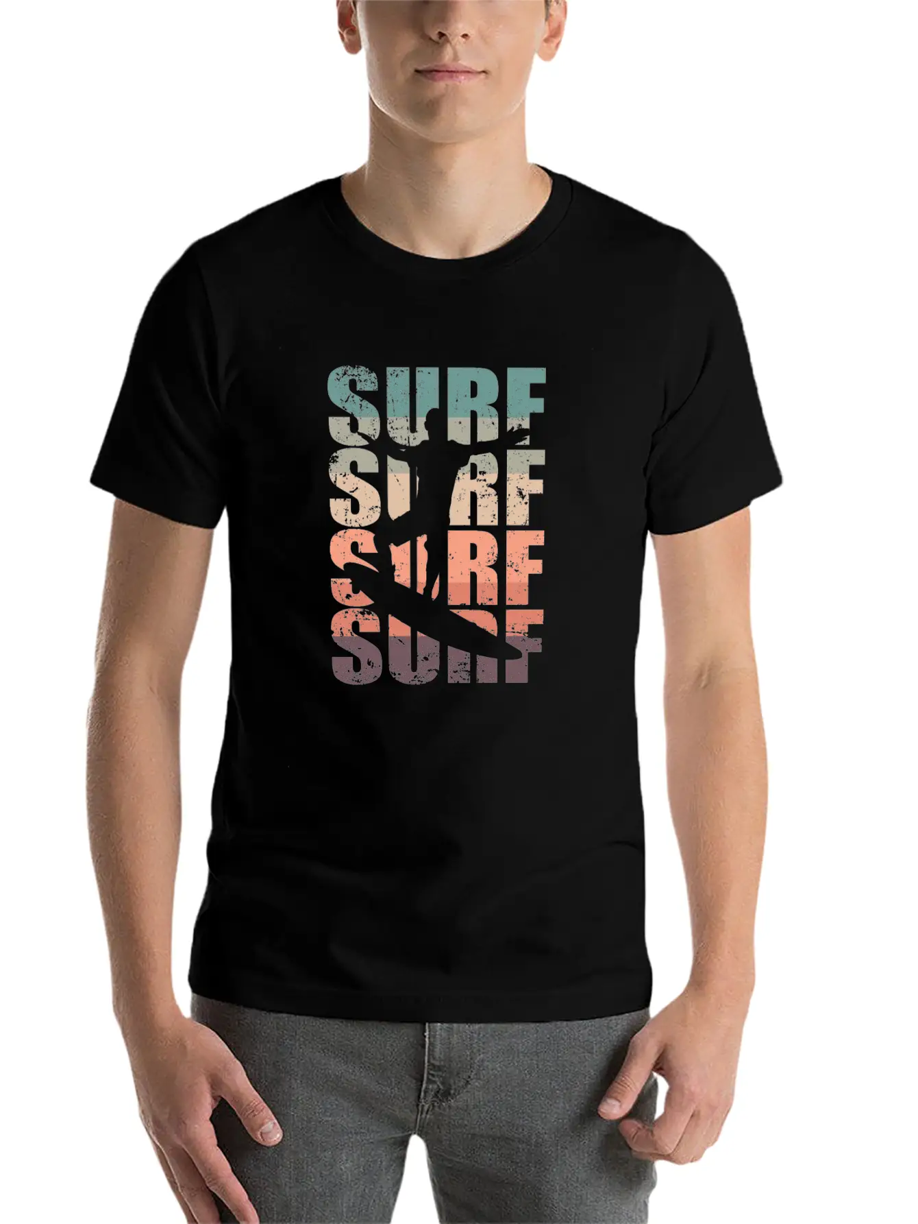 Surf Surf Surf Surf Surfing Surfboard Basic Graphic T-Shirt – Daily Comfort In Soft Cotton