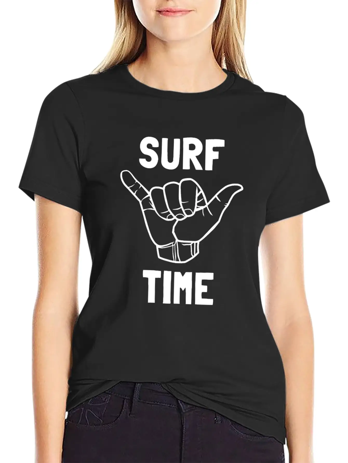 Surf Time Surfing Surfen Geschenk Comfortable Minimalist Graphic Tee – Summer Style Essential