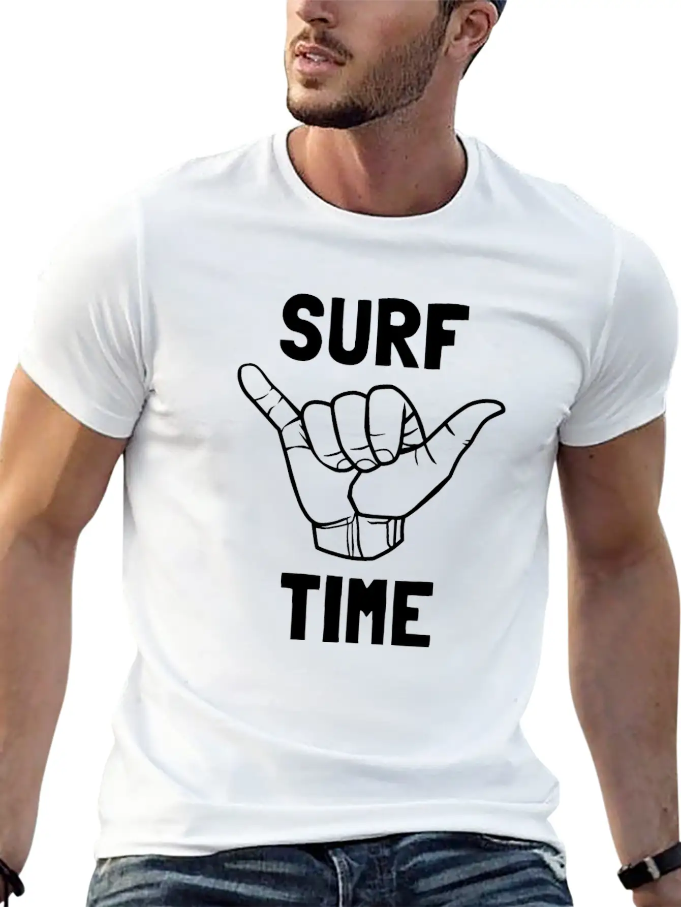 Surf Time Surfing Surfen Geschenk Comfortable Minimalist Graphic Tee – Summer Style Essential