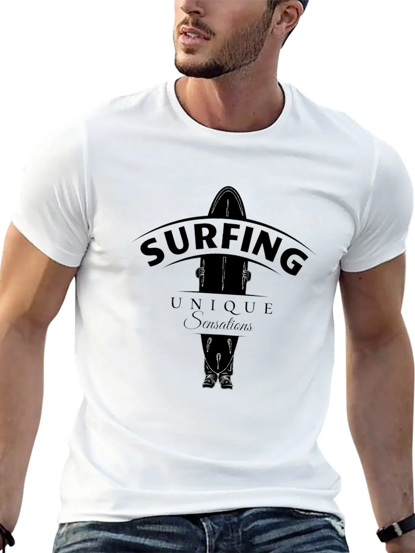 Surf-Unique Sensations Stylish Everyday T-Shirt – Unisex Basic Cotton Tee