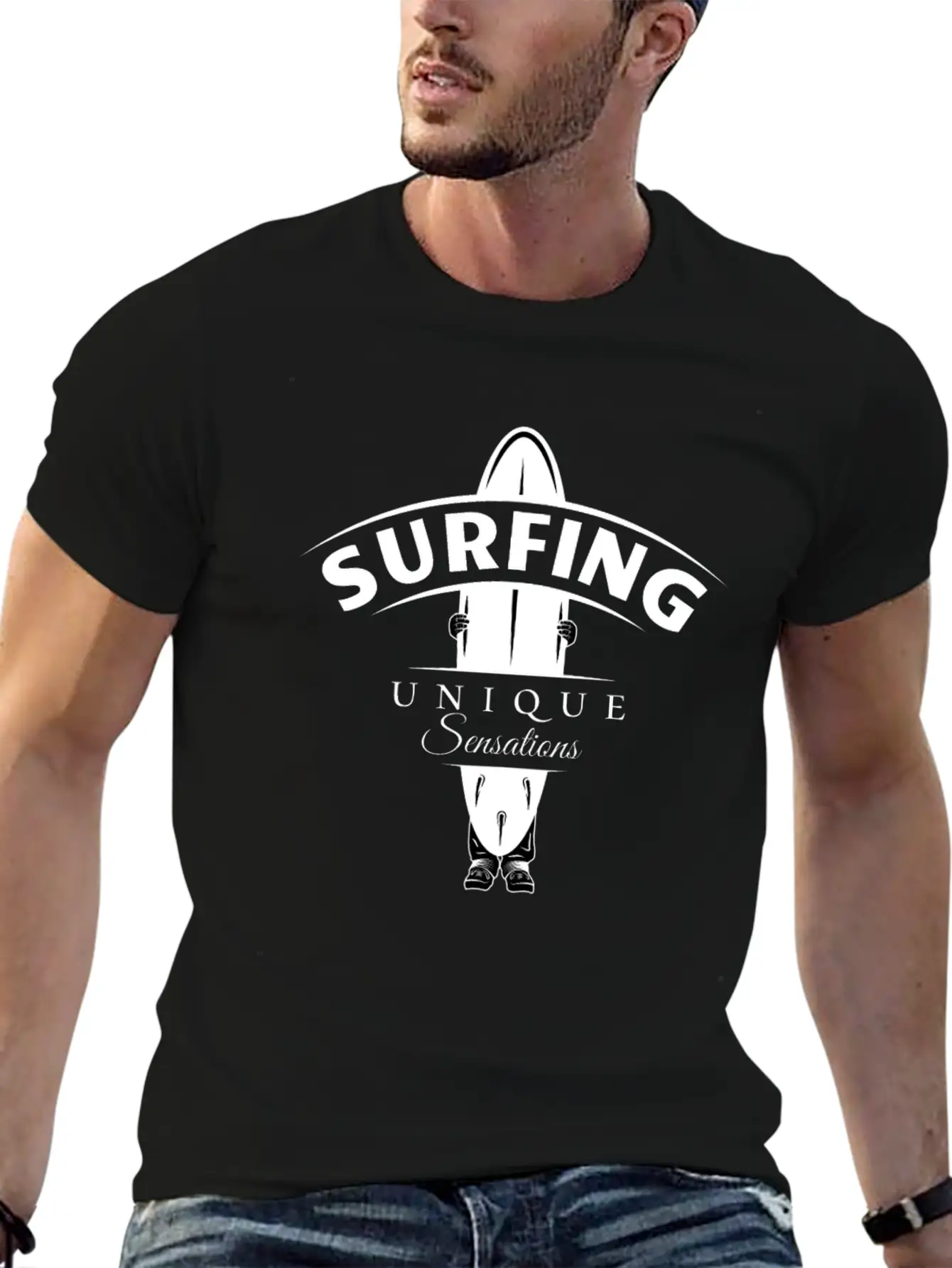 Surf-Unique Sensations Stylish Everyday T-Shirt – Unisex Basic Cotton Tee