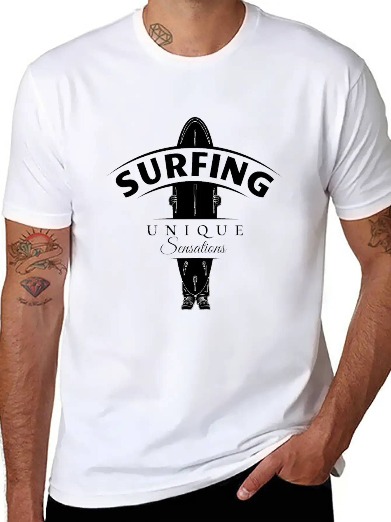 Surf-Unique Sensations Stylish Everyday T-Shirt – Unisex Basic Cotton Tee