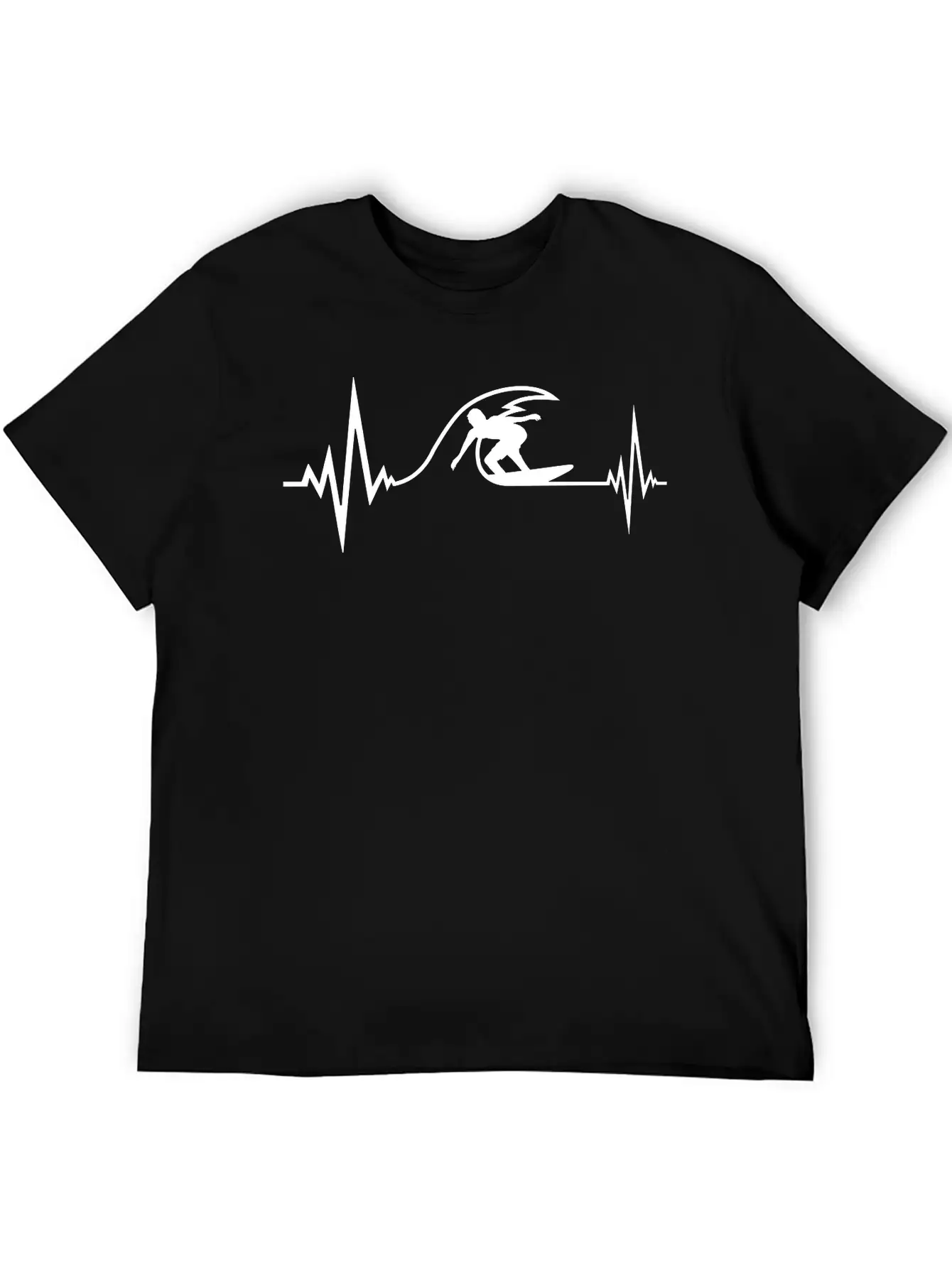 Surfer Pulse Heartbeat Surf Frequency Wave Surfing Timeless Short Sleeve Tee – Comfy And Minimalist Design