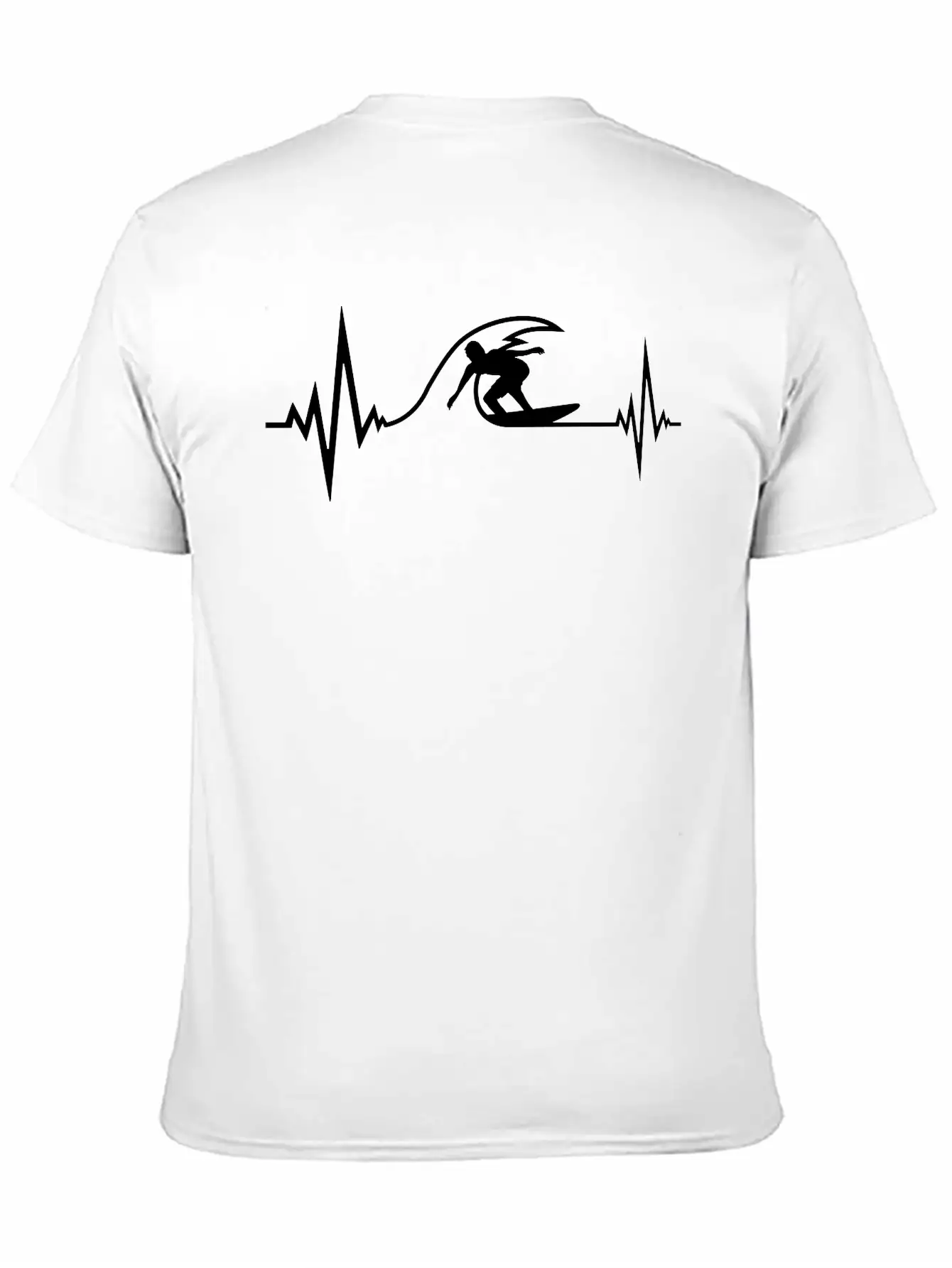 Surfer Pulse Heartbeat Surf Frequency Wave Surfing Timeless Short Sleeve Tee – Comfy And Minimalist Design