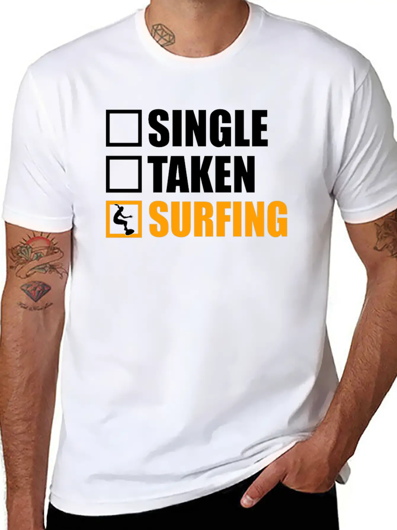 Surfing Is My Girlfriend Essential Unisex Summer Tee – Soft Cotton Casual Fit