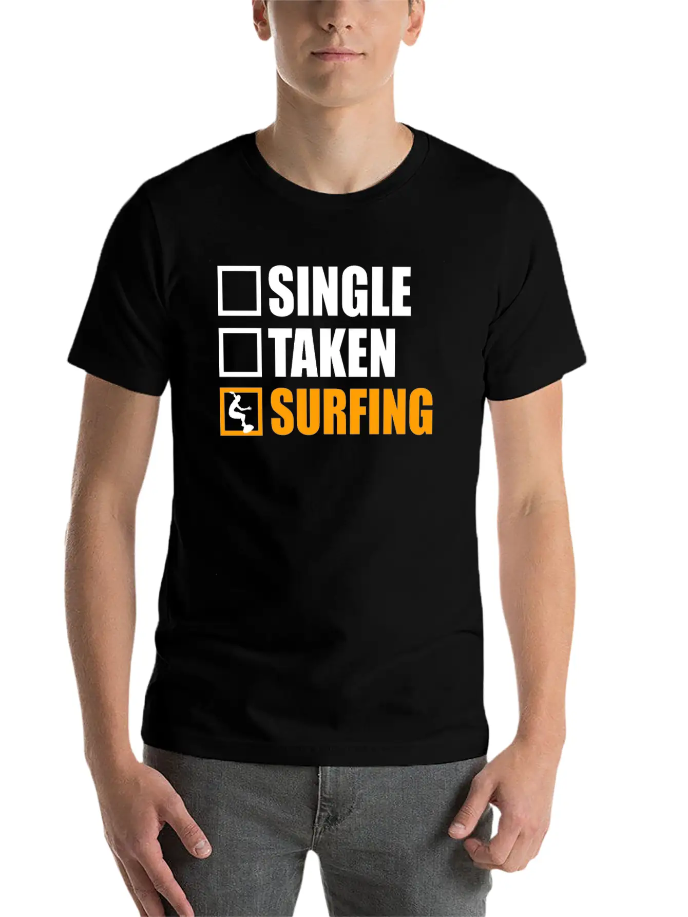 Surfing Is My Girlfriend Essential Unisex Summer Tee – Soft Cotton Casual Fit