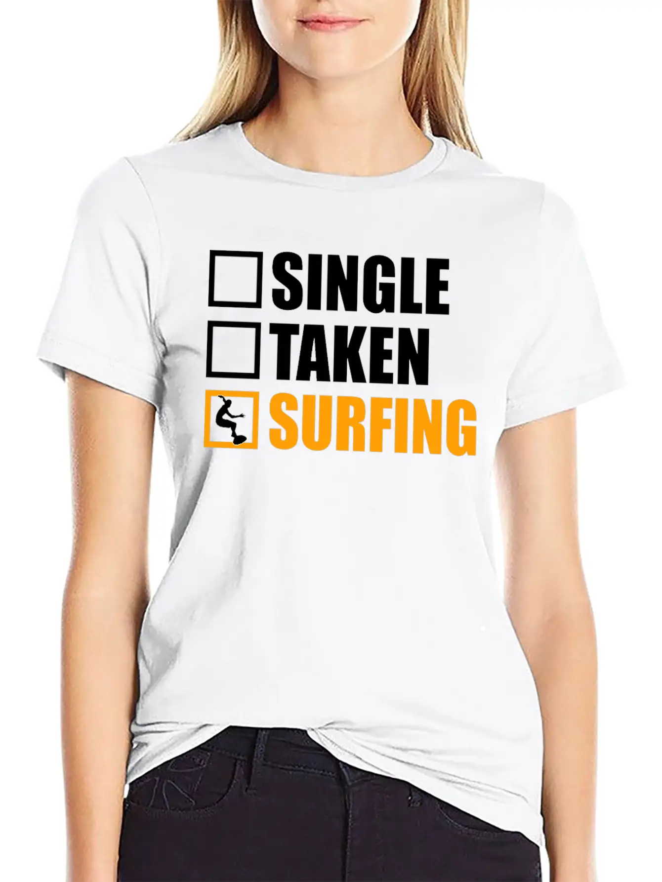 Surfing Is My Girlfriend Essential Unisex Summer Tee – Soft Cotton Casual Fit
