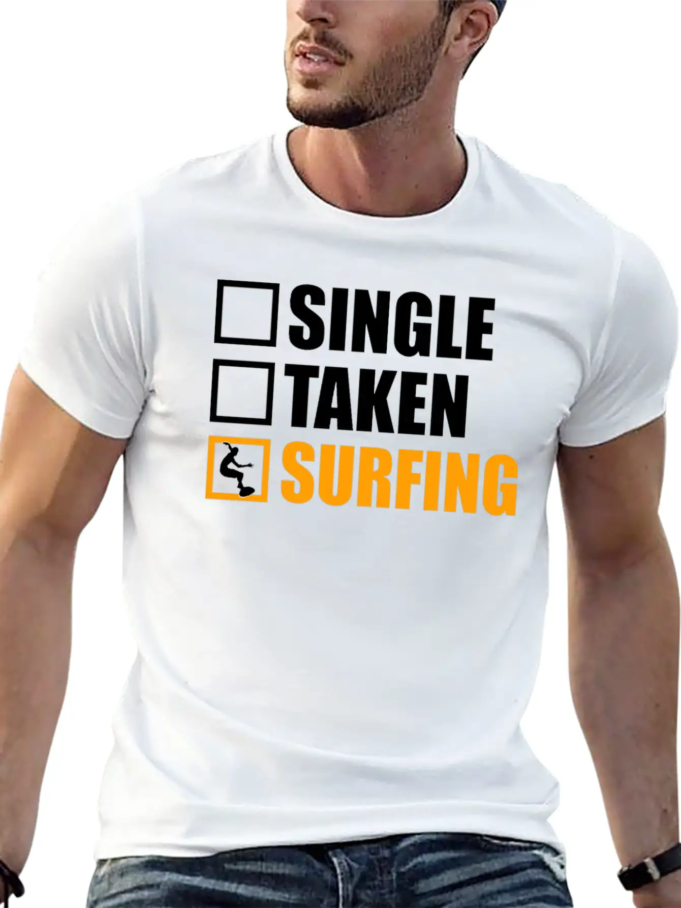 Surfing Is My Girlfriend Essential Unisex Summer Tee – Soft Cotton Casual Fit