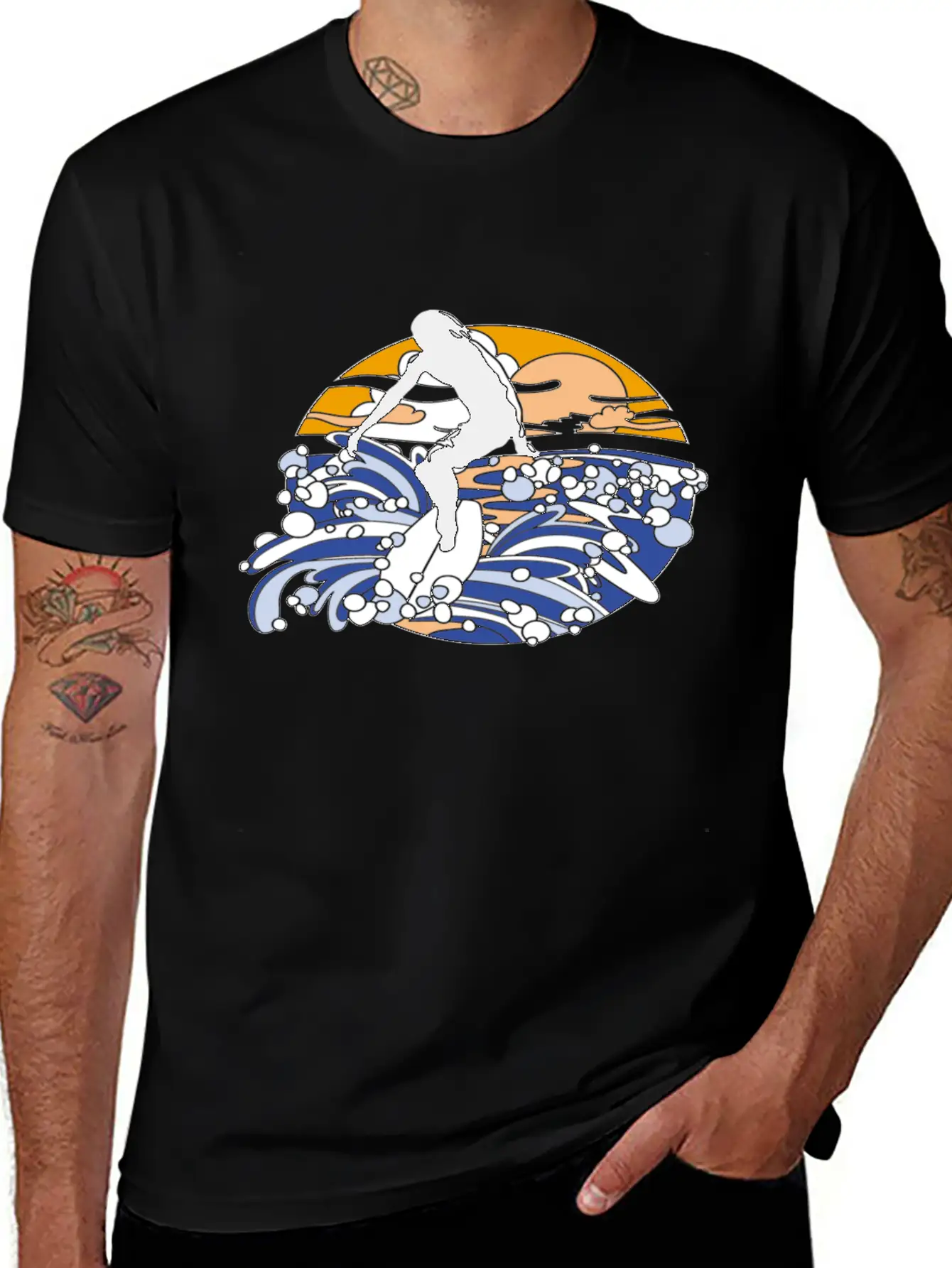 Surfing Man Timeless Short Sleeve Tee – Comfy And Minimalist Design