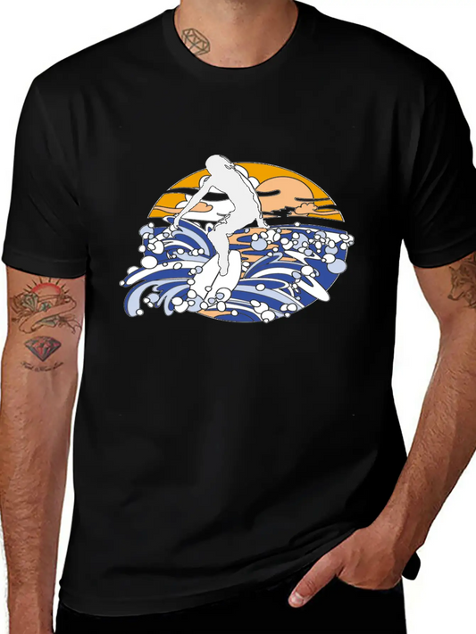 Surfing Man Timeless Short Sleeve Tee – Comfy And Minimalist Design