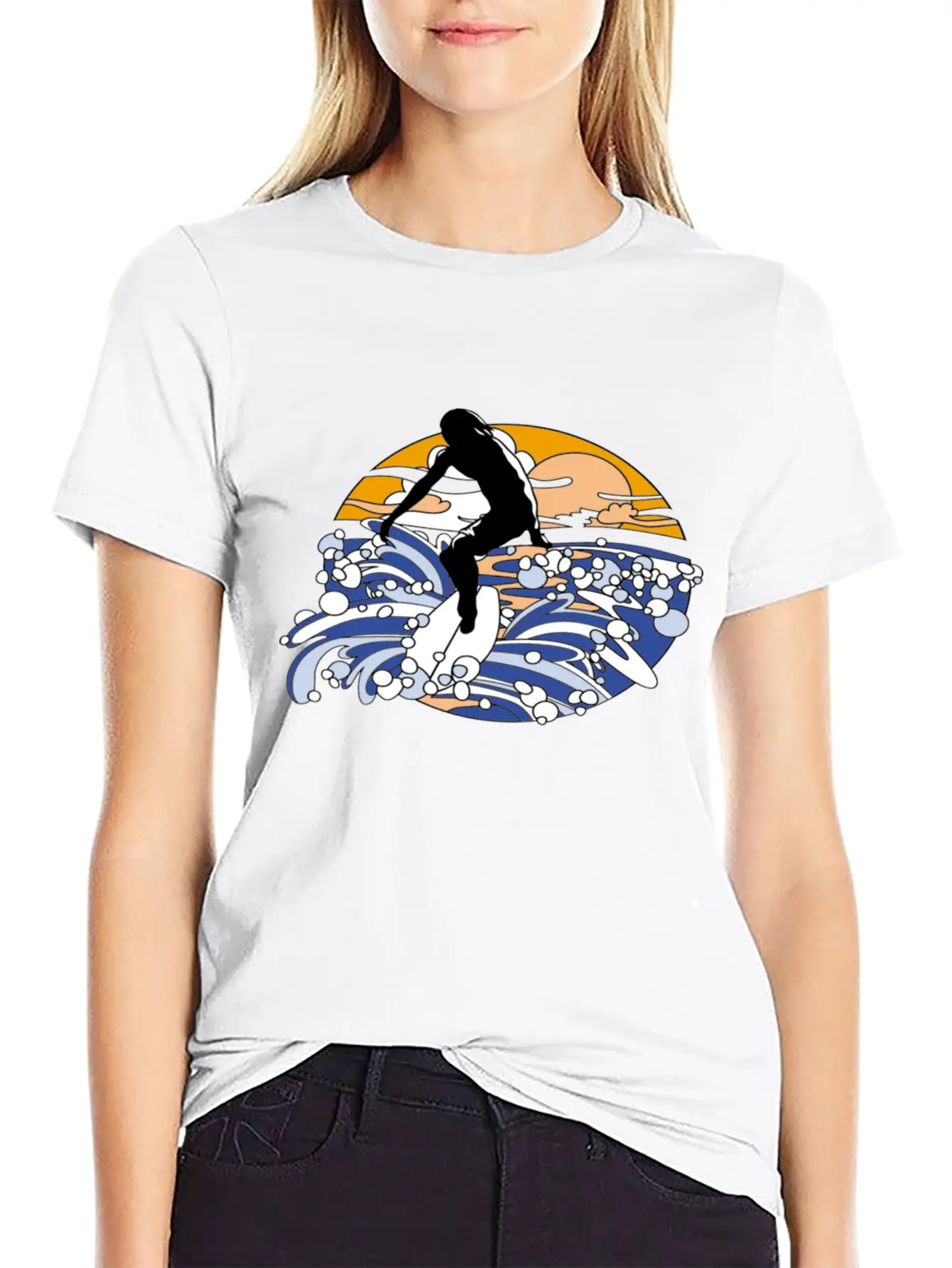 Surfing Man Timeless Short Sleeve Tee – Comfy And Minimalist Design