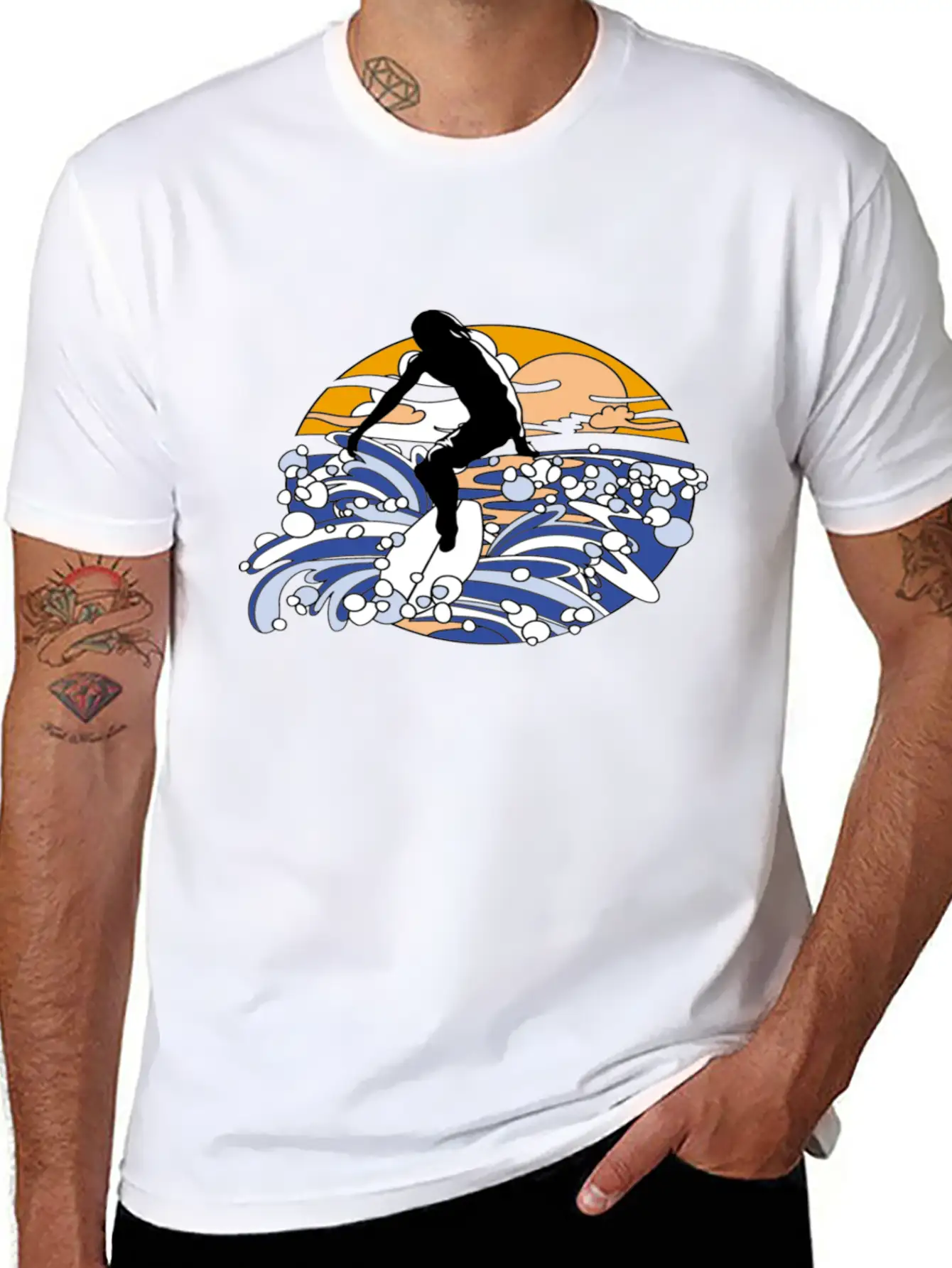 Surfing Man Timeless Short Sleeve Tee – Comfy And Minimalist Design