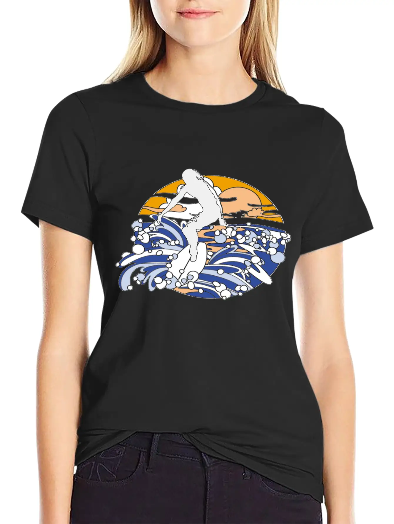 Surfing Man Timeless Short Sleeve Tee – Comfy And Minimalist Design