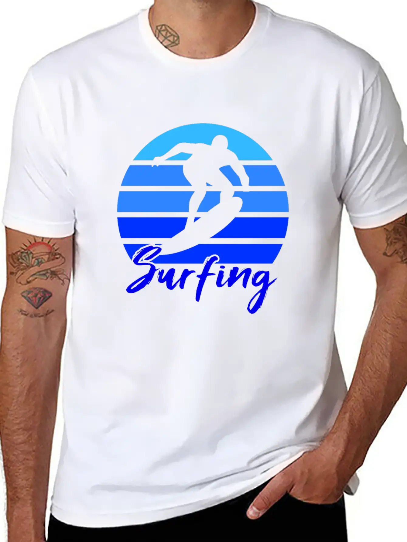 Surfing Retro Unisex Short Sleeve Soft Cotton T-Shirt – Casual Everyday Wear