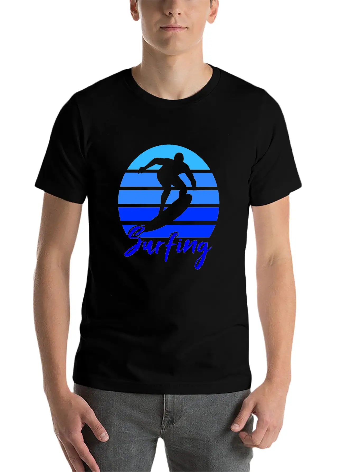 Surfing Retro Unisex Short Sleeve Soft Cotton T-Shirt – Casual Everyday Wear