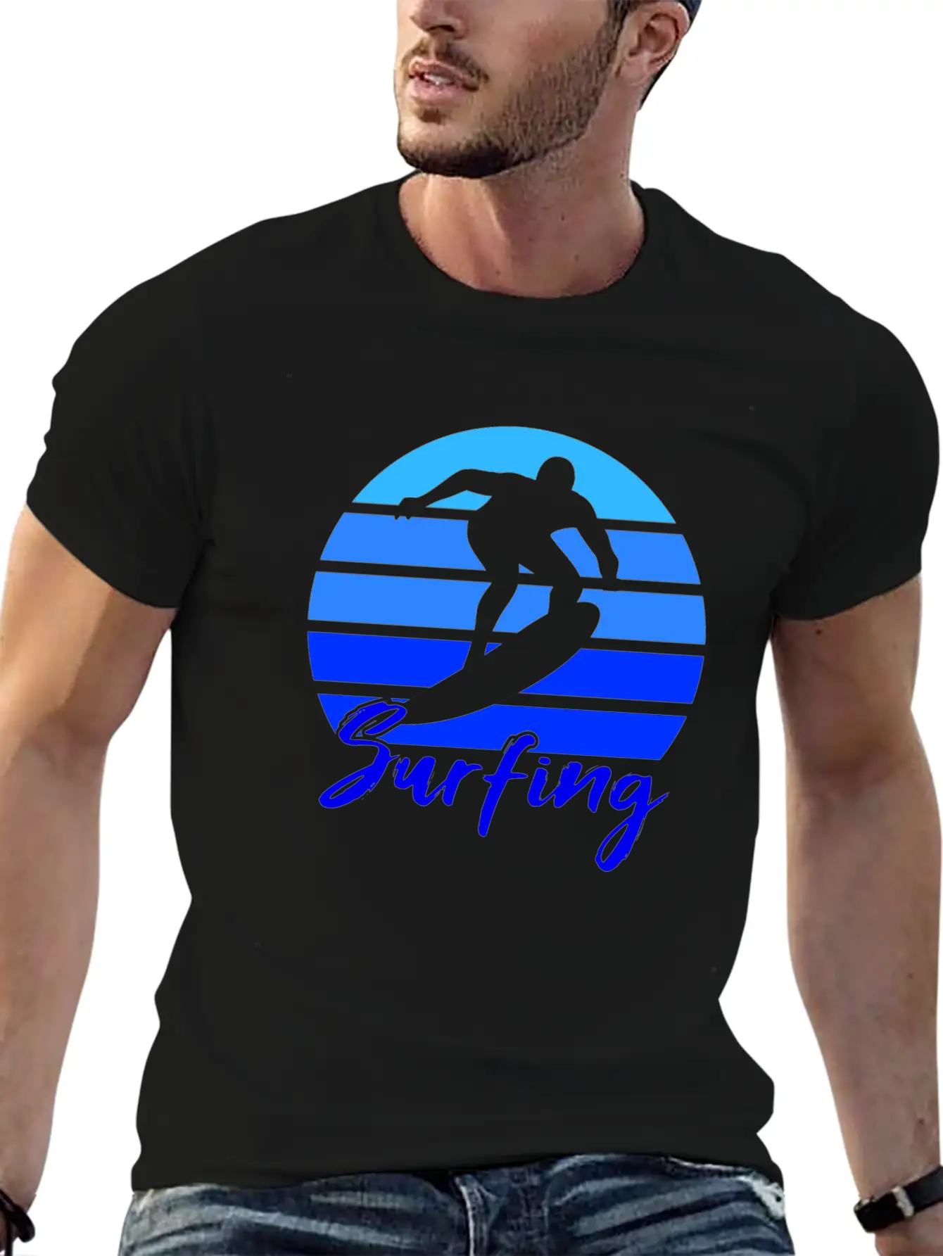 Surfing Retro Unisex Short Sleeve Soft Cotton T-Shirt – Casual Everyday Wear