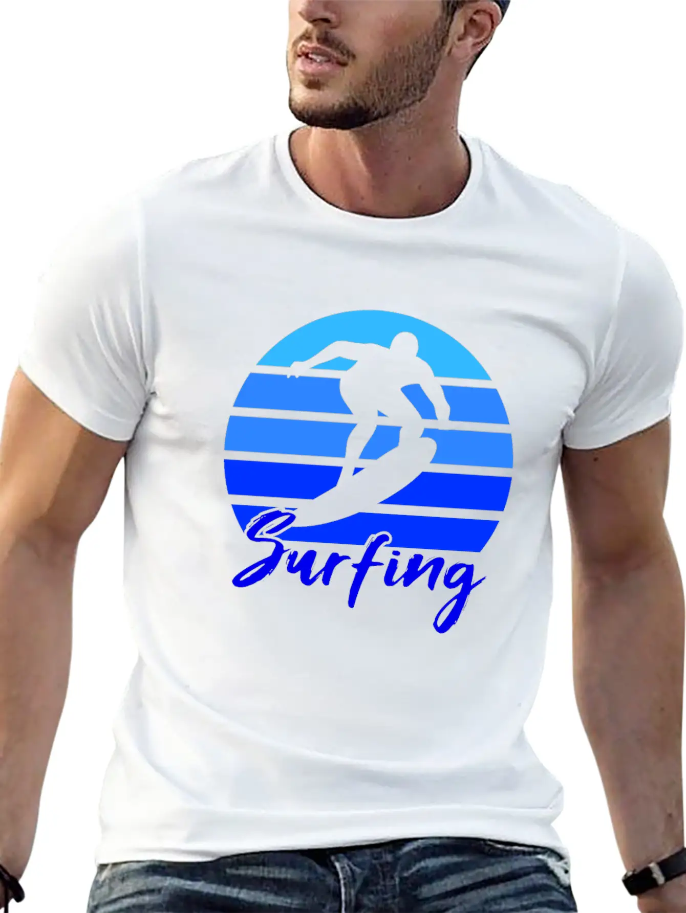 Surfing Retro Unisex Short Sleeve Soft Cotton T-Shirt – Casual Everyday Wear