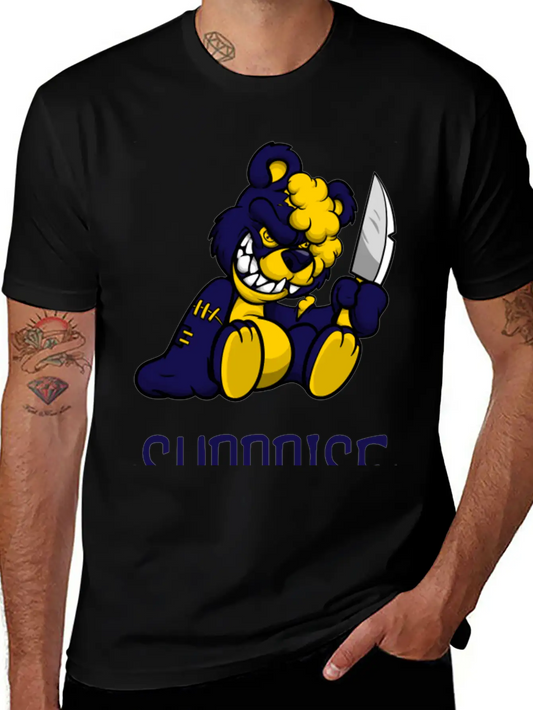 Surprise Scary Teddy Bear Basic Graphic T-Shirt – Daily Comfort In Soft Cotton