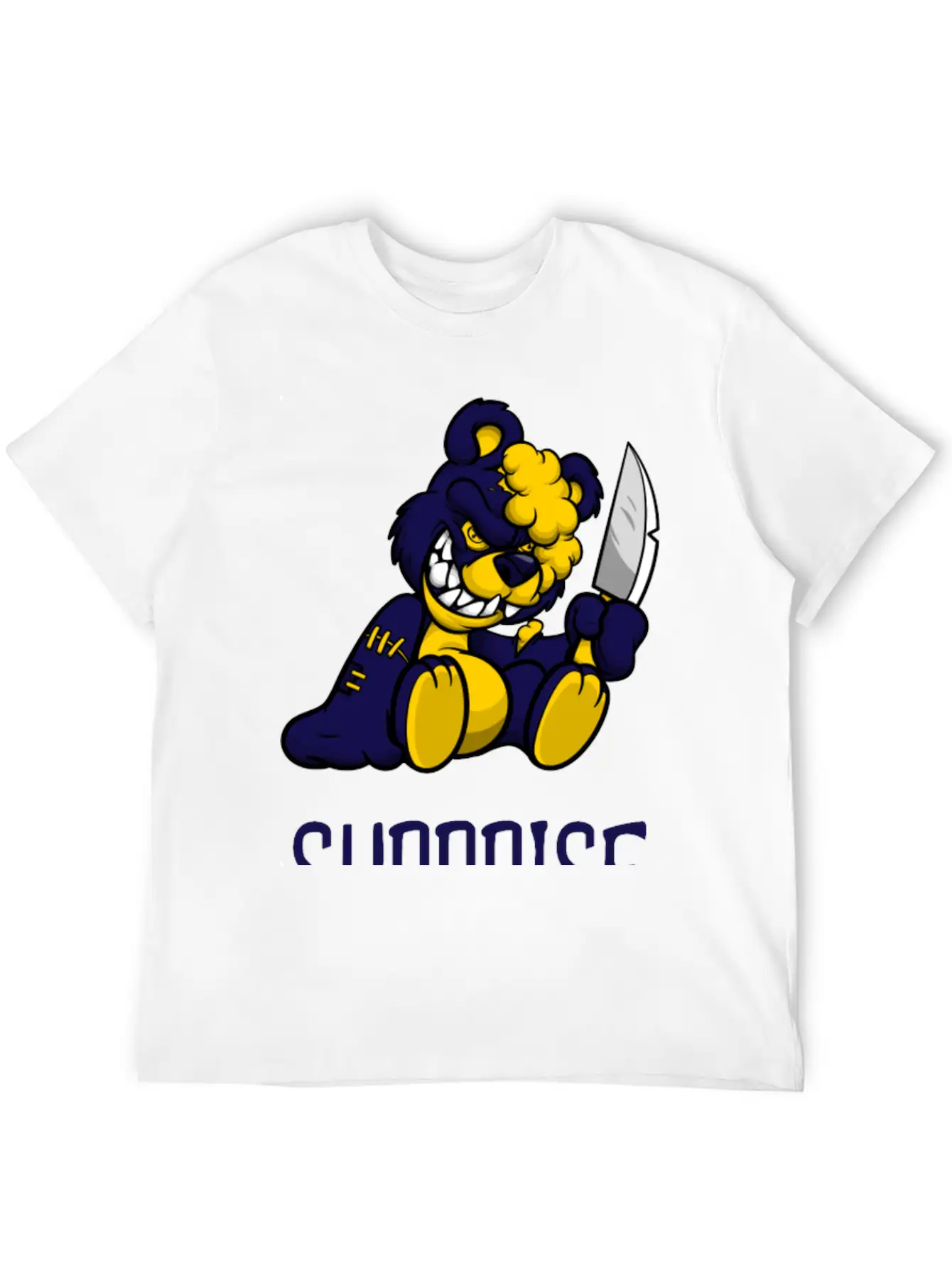 Surprise Scary Teddy Bear Basic Graphic T-Shirt – Daily Comfort In Soft Cotton