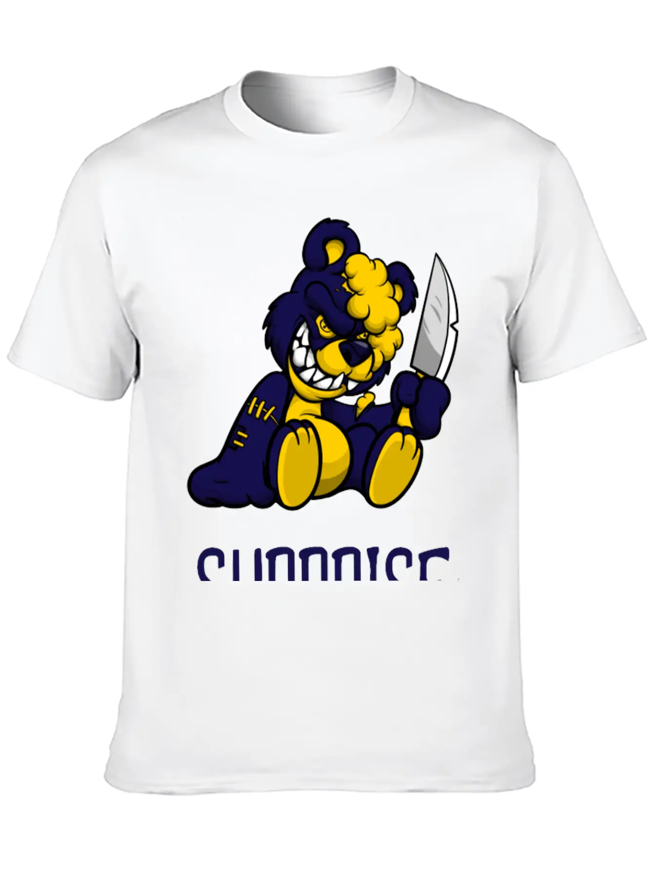 Surprise Scary Teddy Bear Basic Graphic T-Shirt – Daily Comfort In Soft Cotton