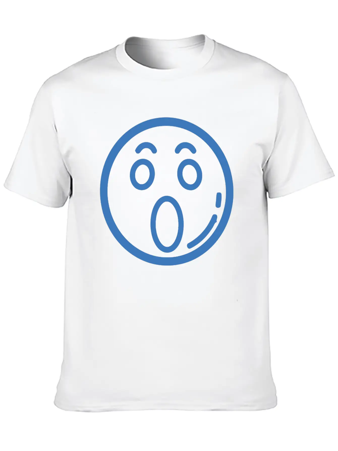 Surprised Face Funny Comfortable Minimalist Graphic Tee – Summer Style Essential