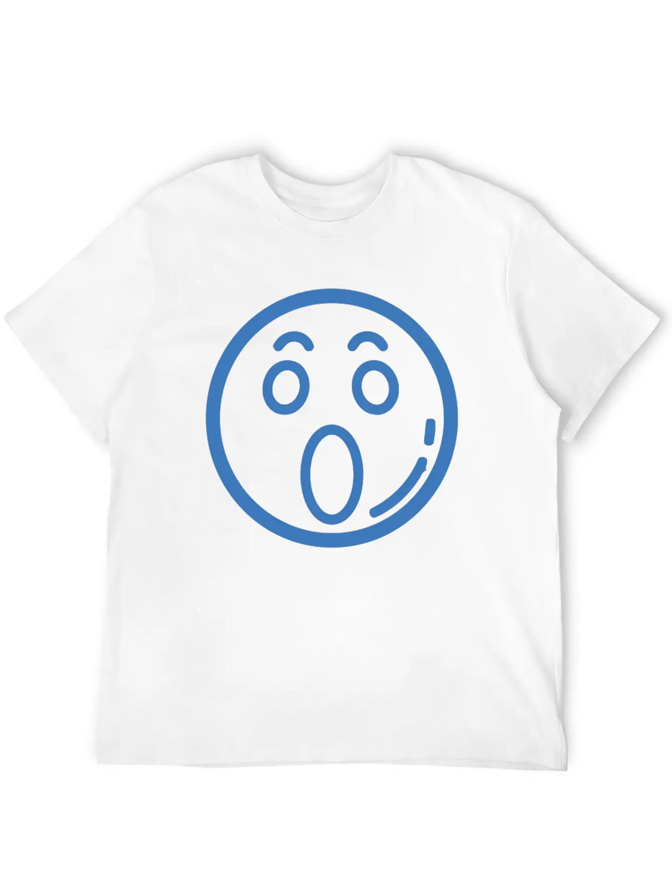 Surprised Face Funny Comfortable Minimalist Graphic Tee – Summer Style Essential