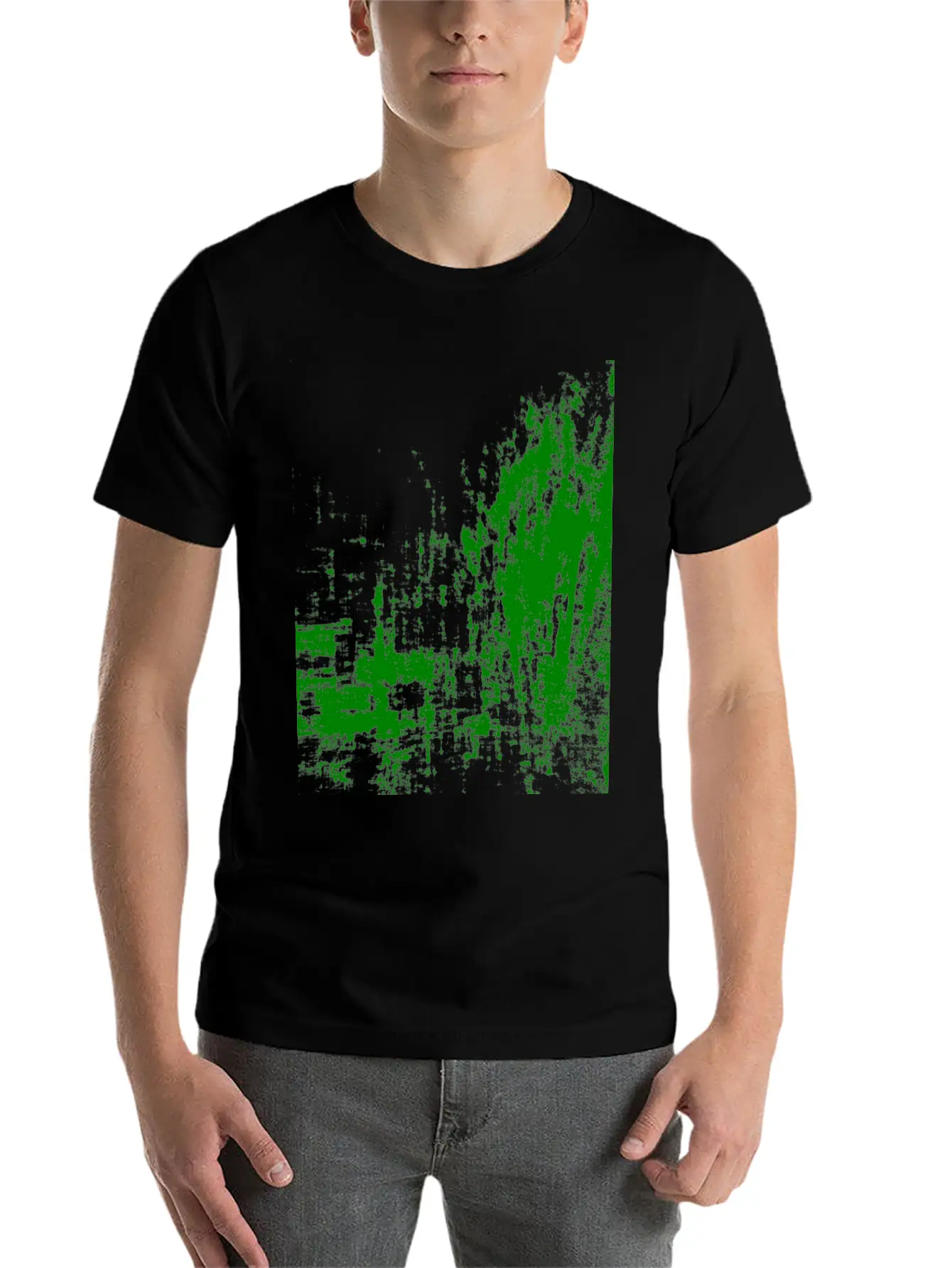 Surreal Art Green Unisex Short Sleeve Soft Cotton T-Shirt – Casual Everyday Wear