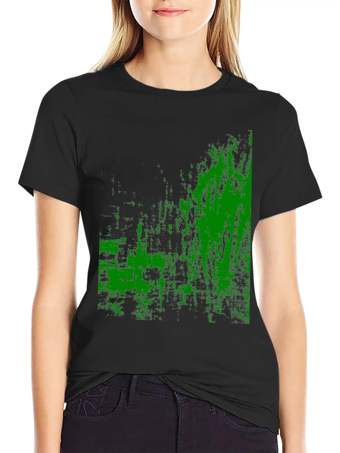 Surreal Art Green Unisex Short Sleeve Soft Cotton T-Shirt – Casual Everyday Wear