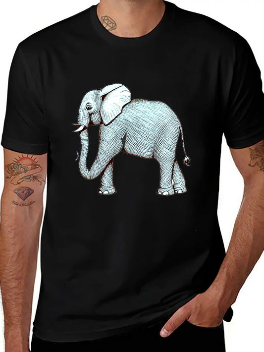 Surrealephant - Surreal Elephant Illustration Basic Graphic T-Shirt – Daily Comfort In Soft Cotton