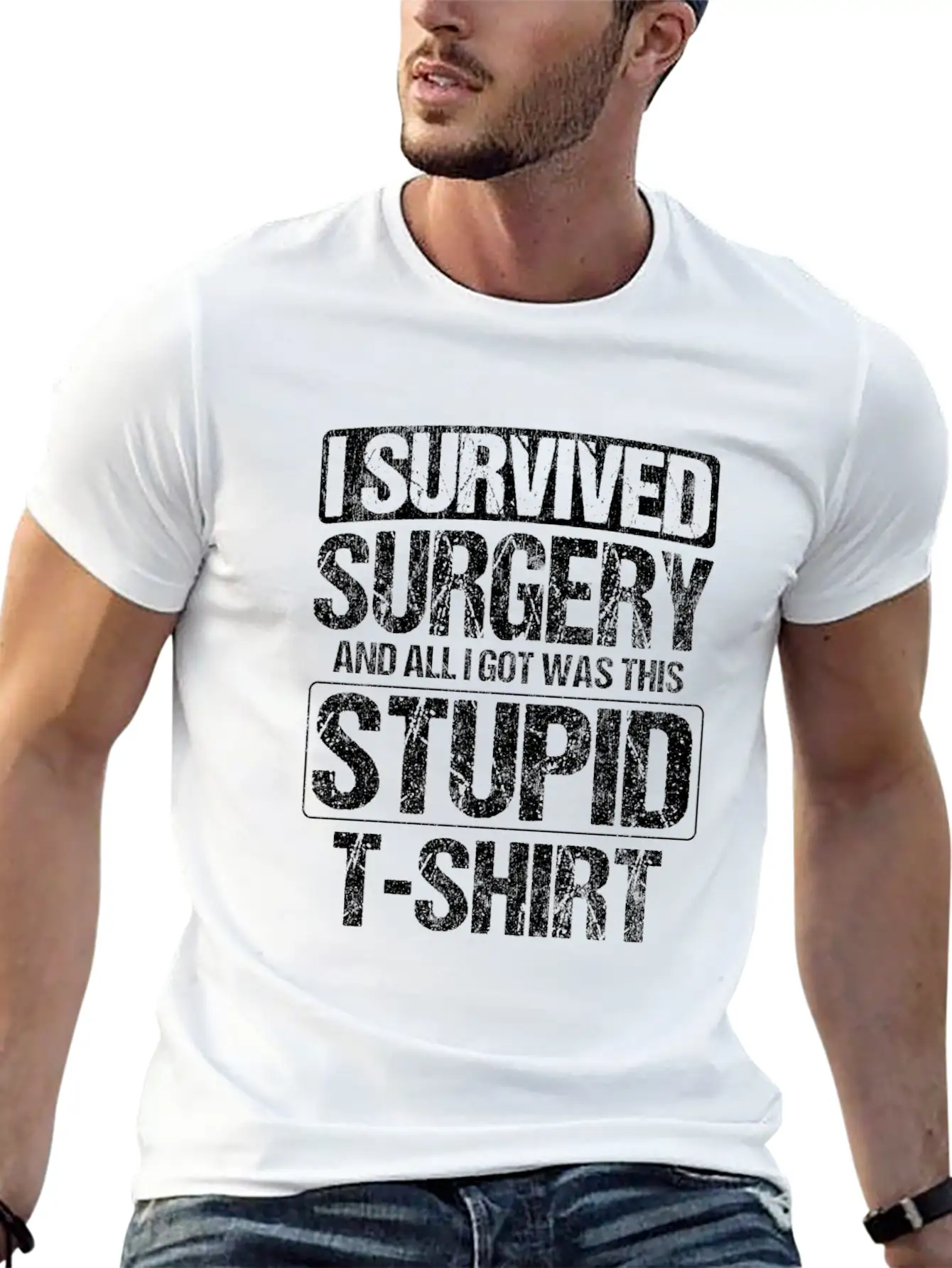 Survived Neck Surgery All I Got Was This Stupid Unisex Casual T-Shirt – Clean Design For Daily Comfort