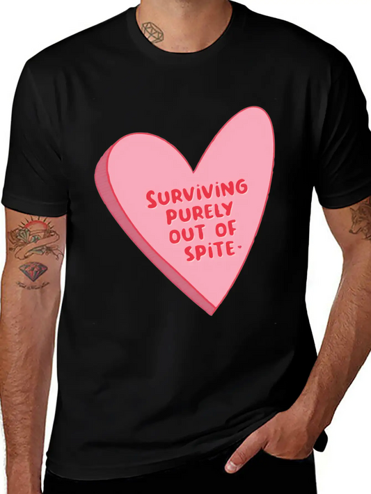 Surviving Purely Out Of Te Saying Unisex Short Sleeve Soft Cotton T-Shirt – Casual Everyday Wear