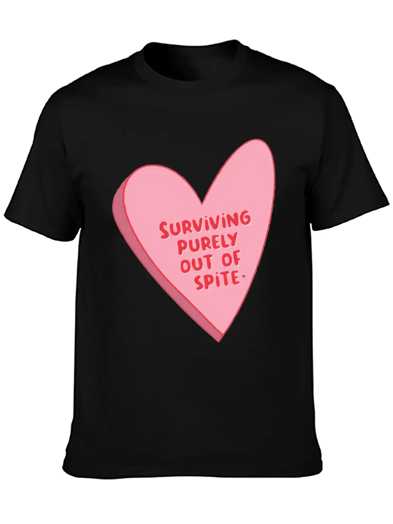 Surviving Purely Out Of Te Saying Unisex Short Sleeve Soft Cotton T-Shirt – Casual Everyday Wear