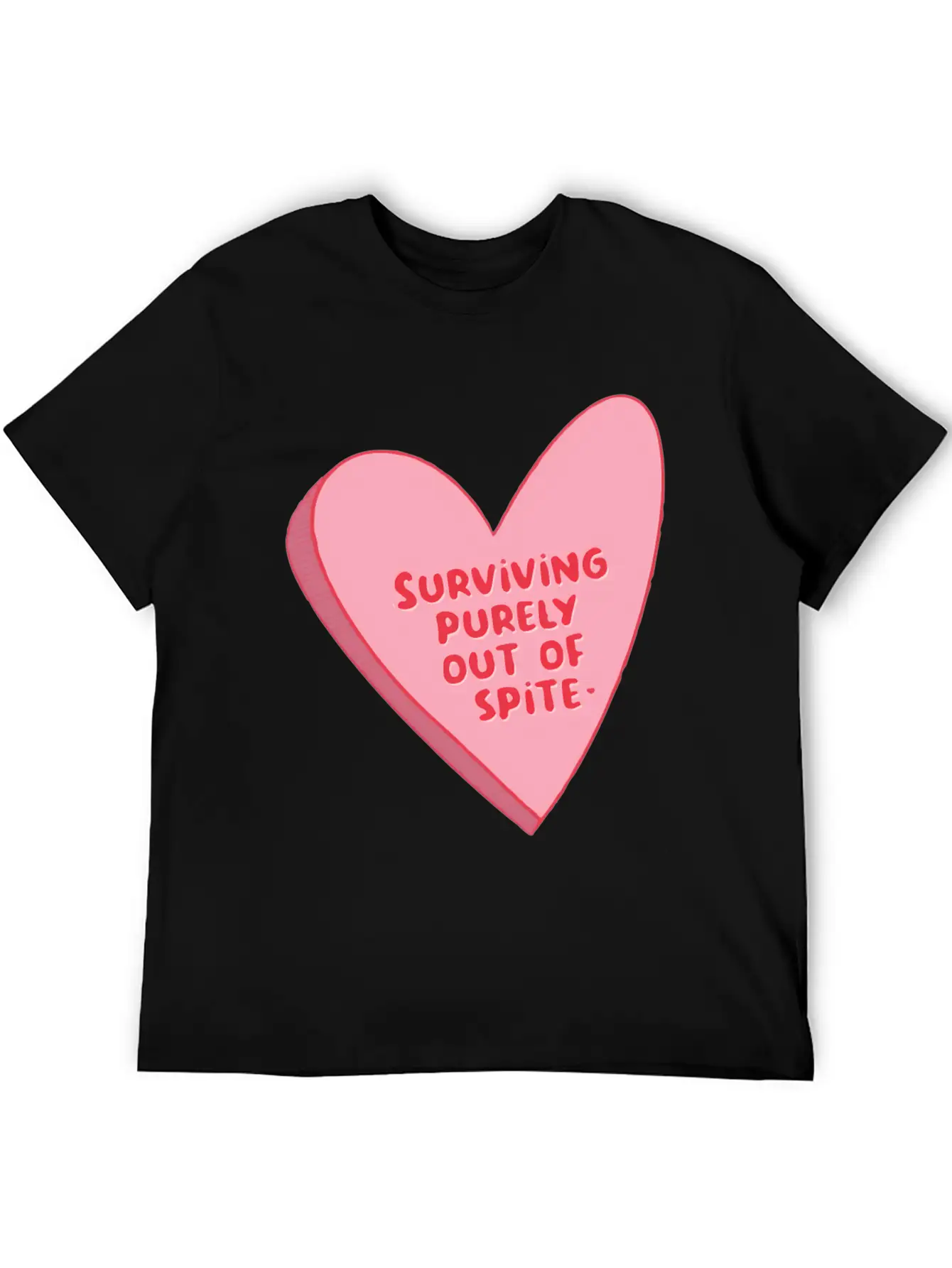 Surviving Purely Out Of Te Saying Unisex Short Sleeve Soft Cotton T-Shirt – Casual Everyday Wear