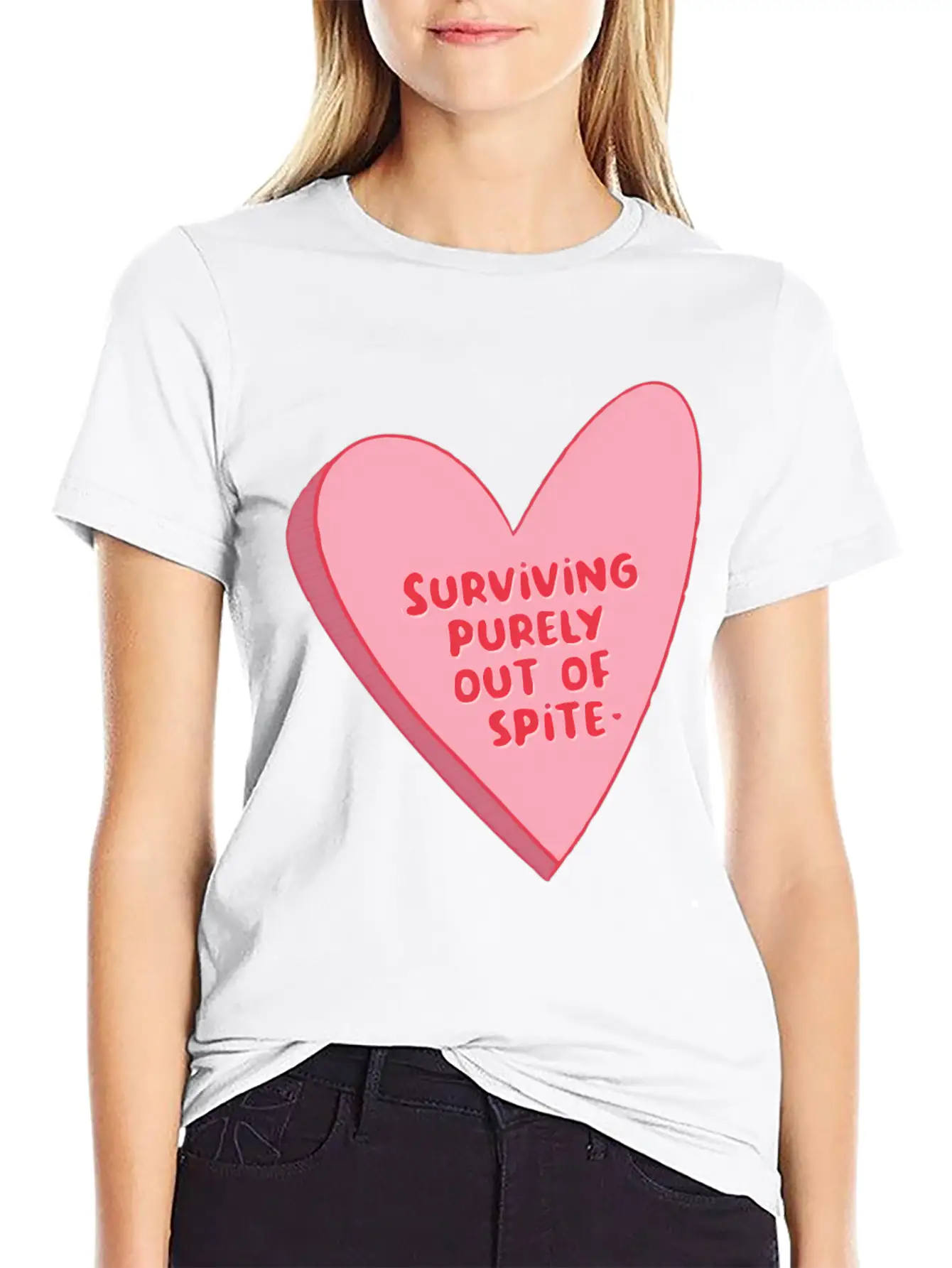 Surviving Purely Out Of Te Saying Unisex Short Sleeve Soft Cotton T-Shirt – Casual Everyday Wear